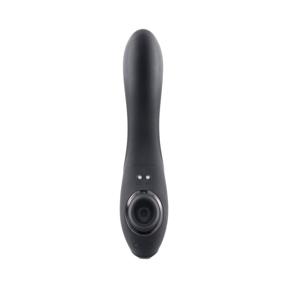 Evolved Rabbit Hole 3-in-1 Rechargeable Triple Stimulation Silicone Suction Vibrator Black - Fantasies Boutique