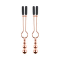 Selopa Beaded Nipple Clamps Stainless Steel Rose Gold - Fantasies Boutique