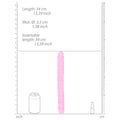RealRock Crystal Clear Double Dong 13 in. Dual-Ended Dildo Pink - Fantasies Boutique
