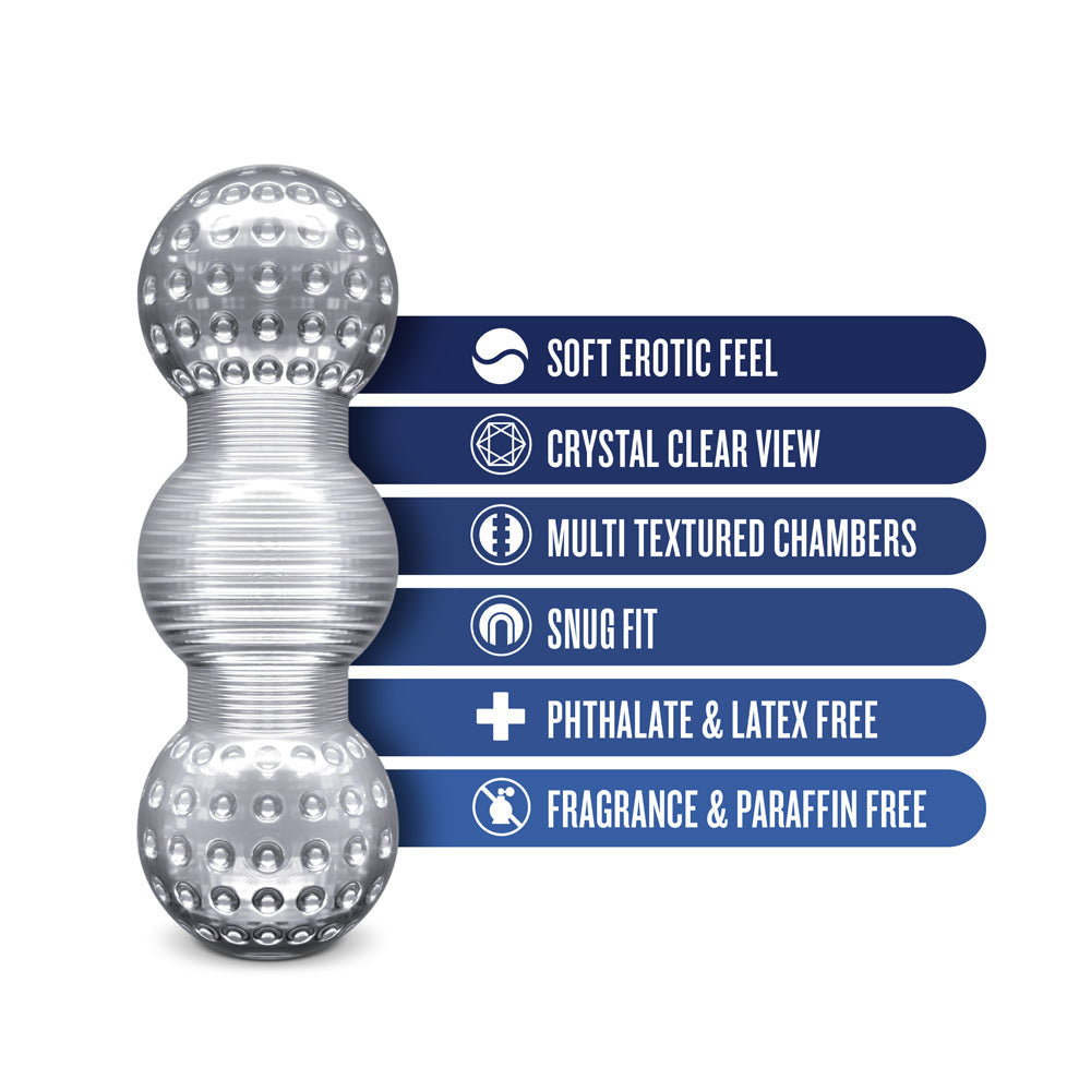 RIZE! Feelz Multi-Chambered Stroker Clear - Fantasies Boutique