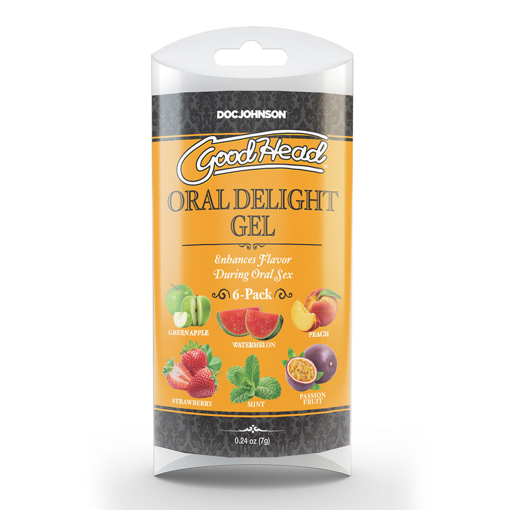 GoodHead Oral Delight Gel Multi-Flavor 6-Pack 0.24 oz. - Fantasies Boutique