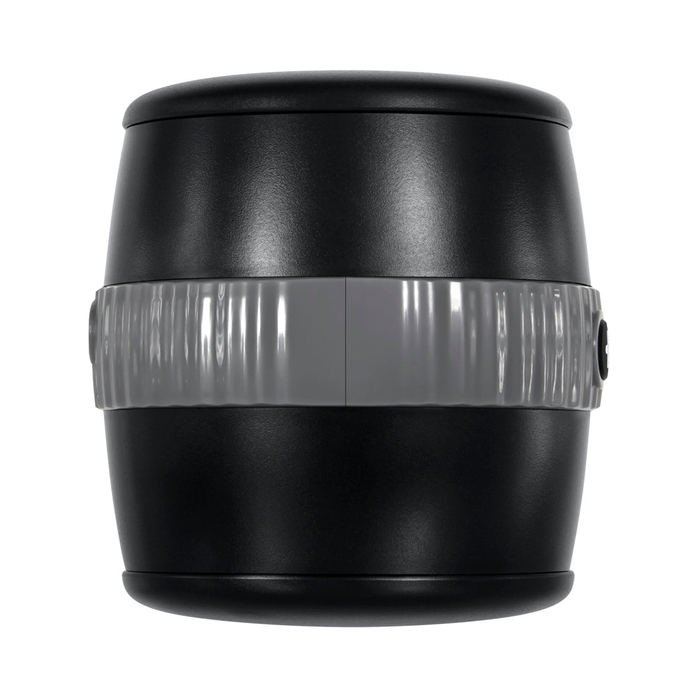 Gender X Barrel Of Fun Rechargeable Open-Ended Vibrating Stroker Black - Fantasies Boutique