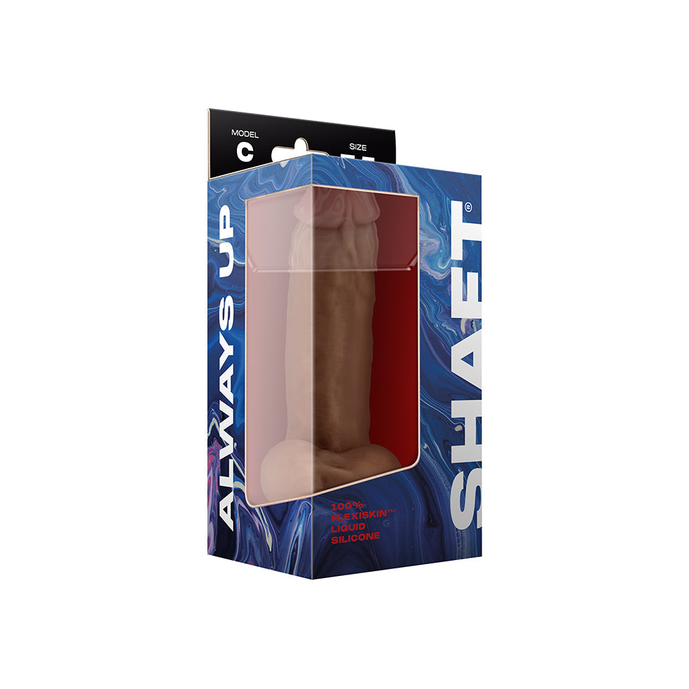 Shaft Model C: 7.5 in. Dual Density Silicone Dildo with Balls Oak - Fantasies Boutique