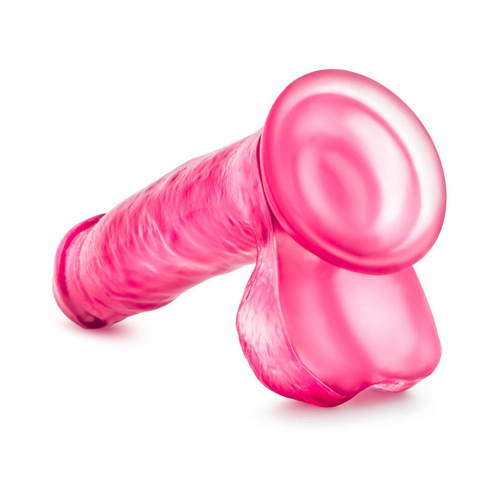 B Yours Sweet 'n Hard 1 Realistic 7 in. Dildo with Balls Pink - Fantasies Boutique