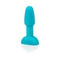 b-Vibe Rimming Petite Rotating and Vibrating Remote Control Plug Teal - Fantasies Boutique