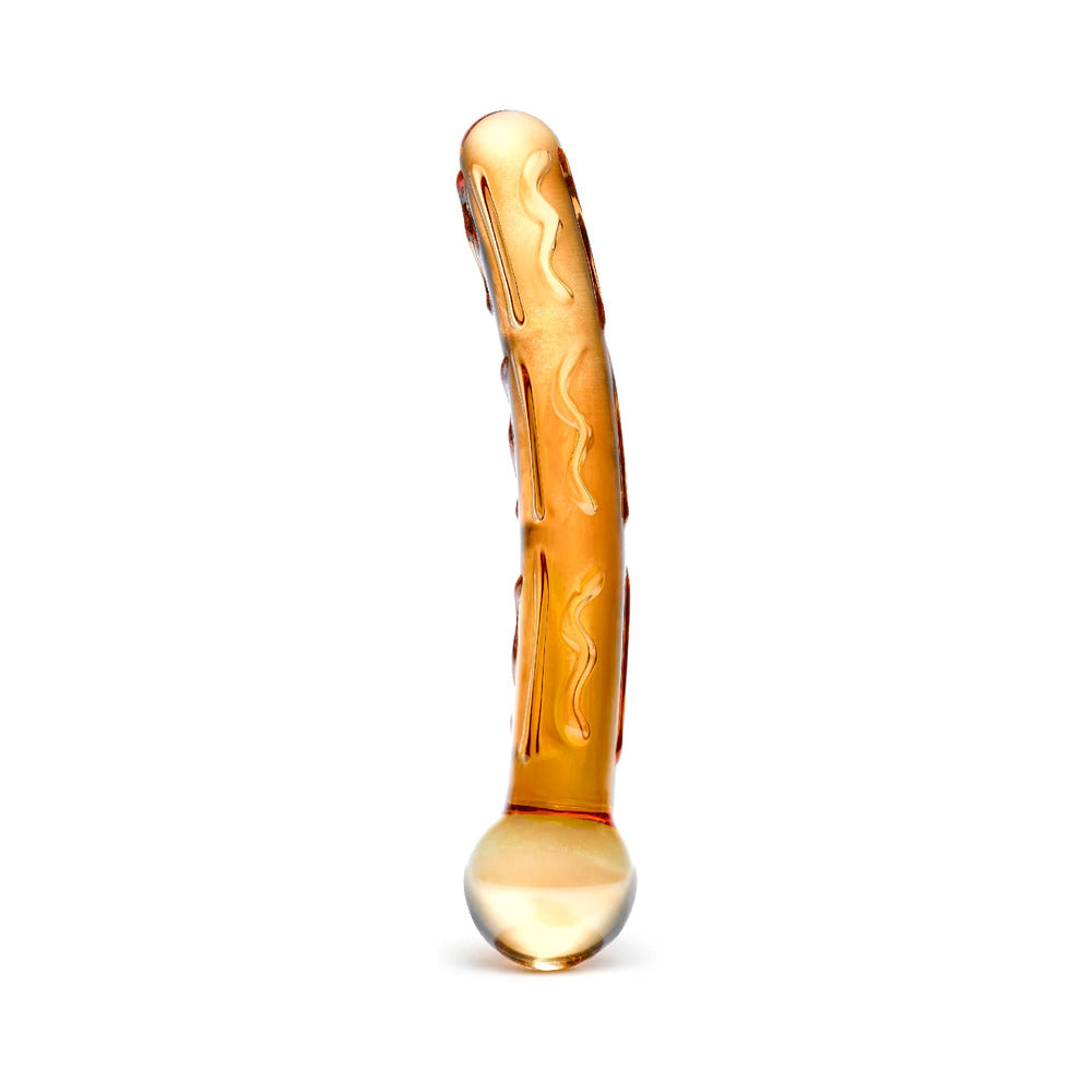Glas 7.5 in. Orange Tickler Glass Dildo - Fantasies Boutique