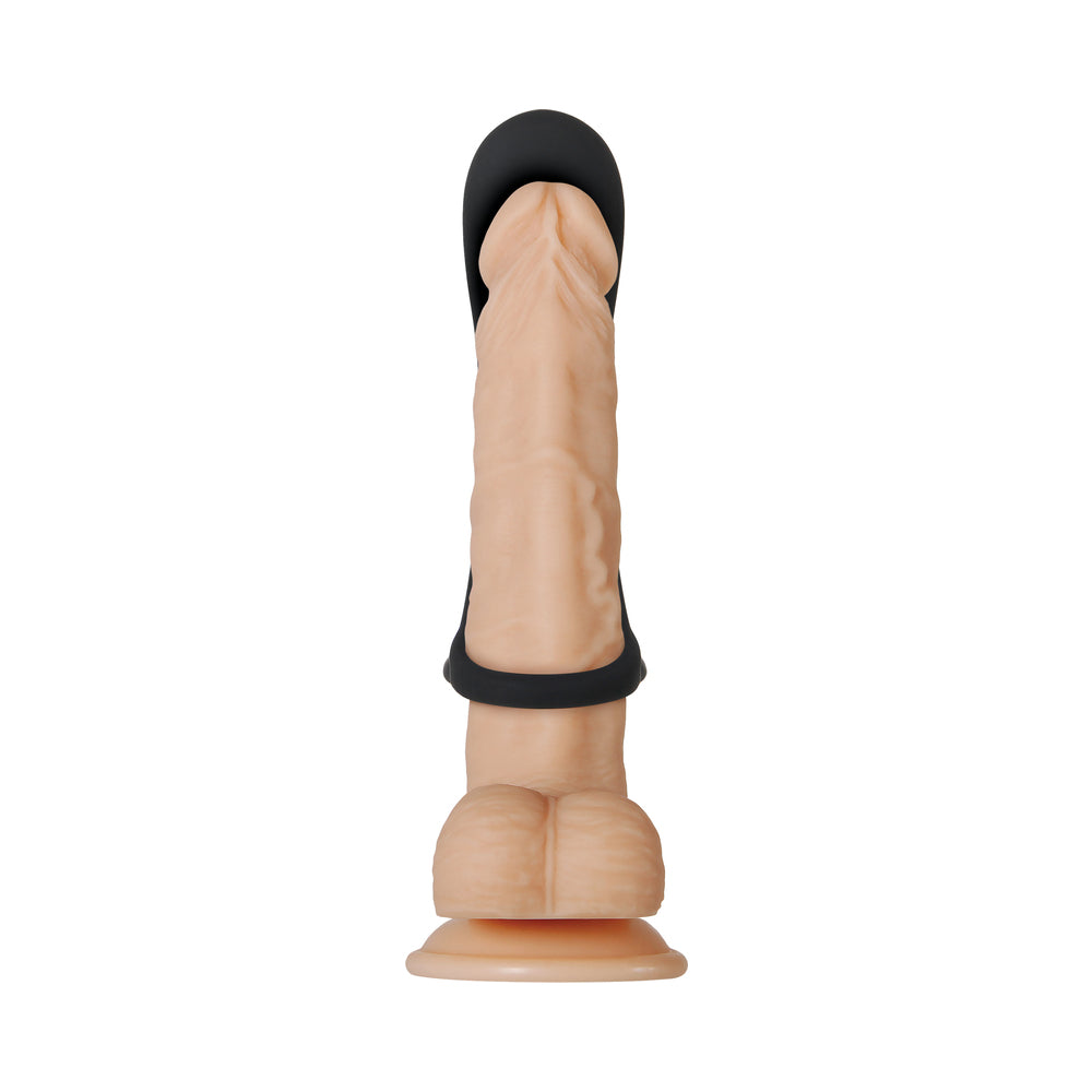 Zero Tolerance Cock Armor Rechargeable Vibrating Silicone Cock Sheath Black - Fantasies Boutique