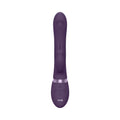 VIVE RINI Rechargeable Triple-Motor Pulse-Wave Dual Entry Silicone Rabbit Vibrator Purple - Fantasies Boutique