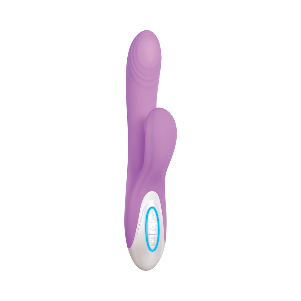 Evolved Super Sucker Rechargeable Thumping Suction Silicone Dual Stimulator Purple - Fantasies Boutique