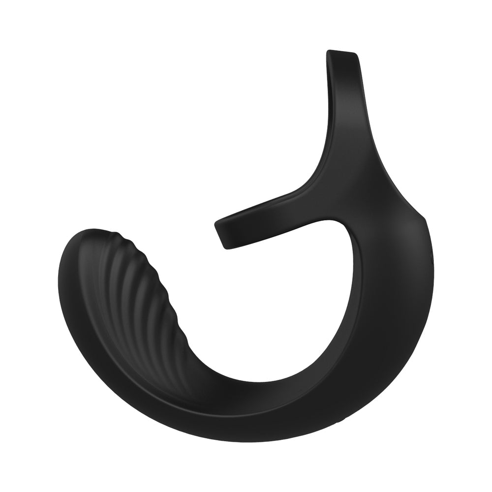 Zero Tolerance Vibrating Ball Cradle Rechargeable Remote-Controlled Silicone Cockring Black - Fantasies Boutique