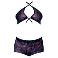 Magic Silk Hazy Dayz Halter Top & Hot Short Set Butterfly Queen Size