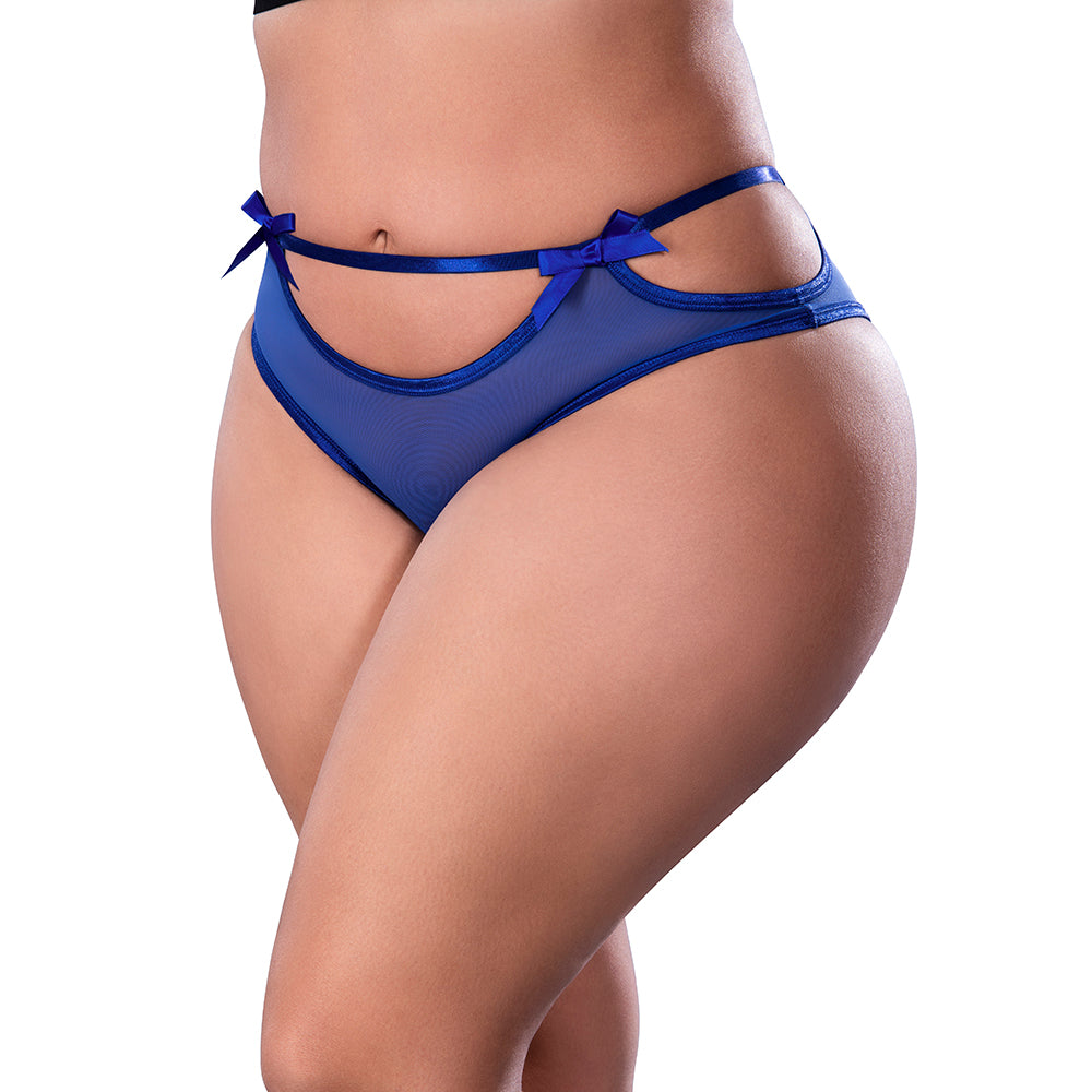 Magic Silk Holidaze Cheeky Boy Short Cobalt Queen Size - Fantasies Boutique