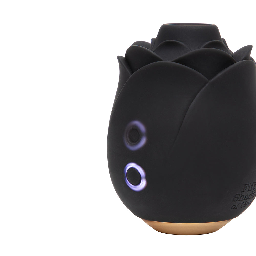 Fifty Shades of Grey Hearts and Flowers Suction Rose Black - Fantasies Boutique