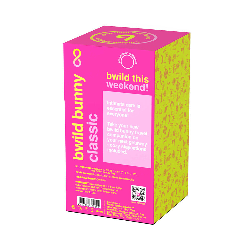 B Swish Bwild Bunny Infinite Limited Edition Vibrator Sunset Pink - Fantasies Boutique
