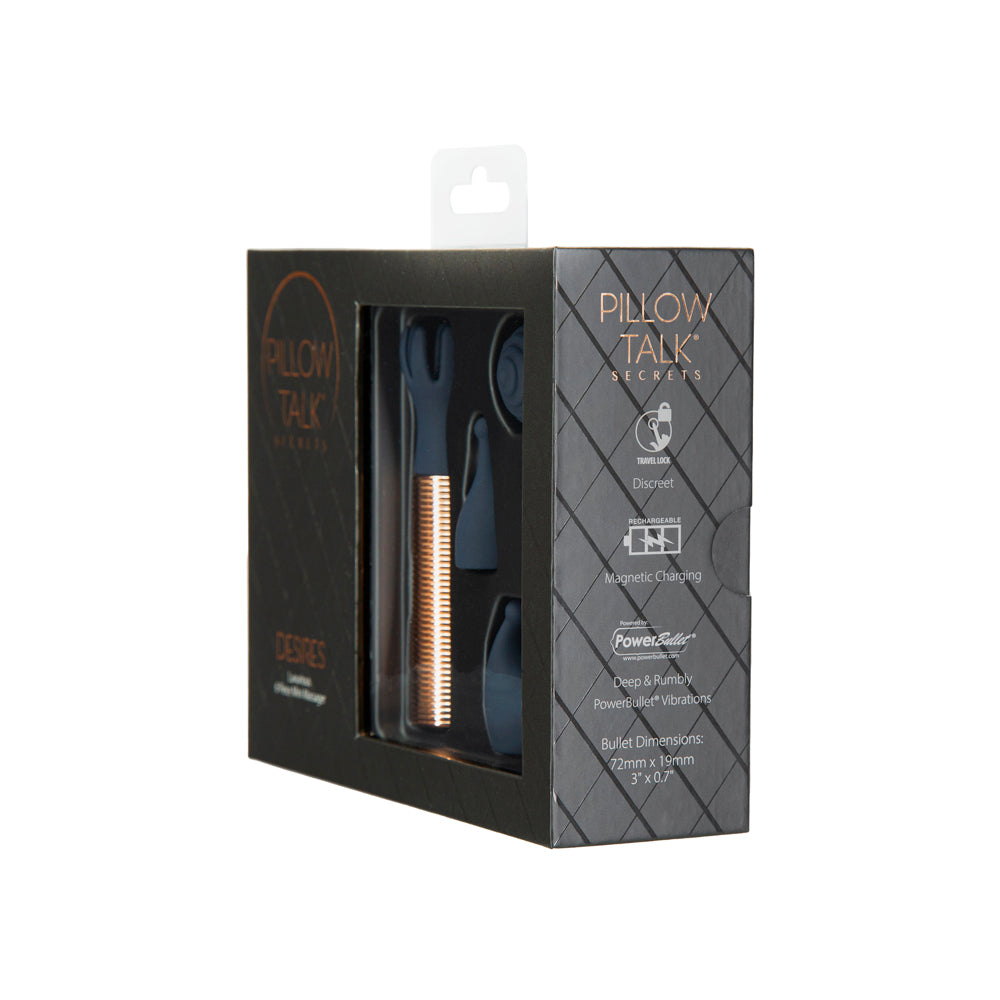 Pillow Talk Secrets Desires 6-Piece Silicone Mini Massager Set Navy - Fantasies Boutique