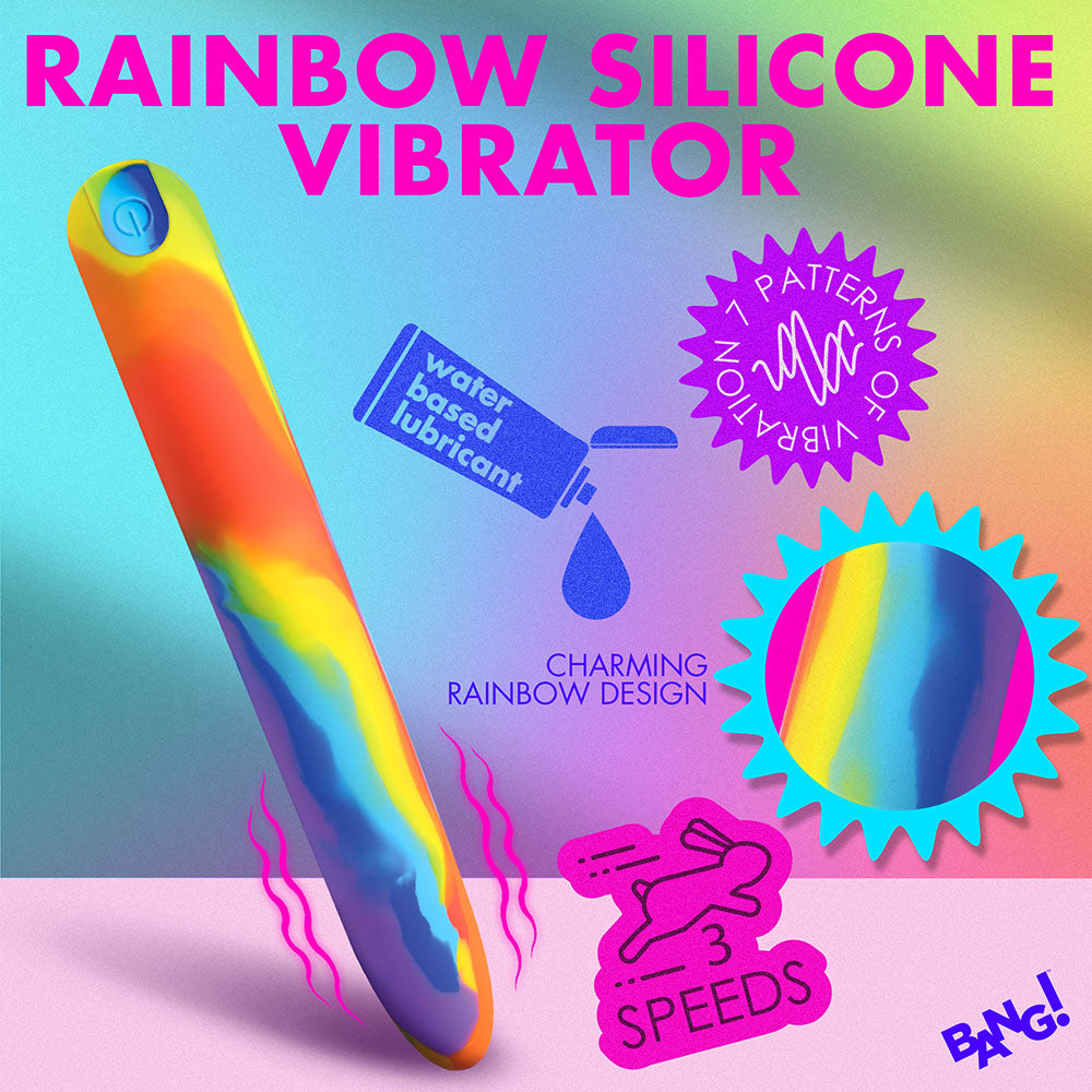 BANG! Rainbow Silicone Vibrator