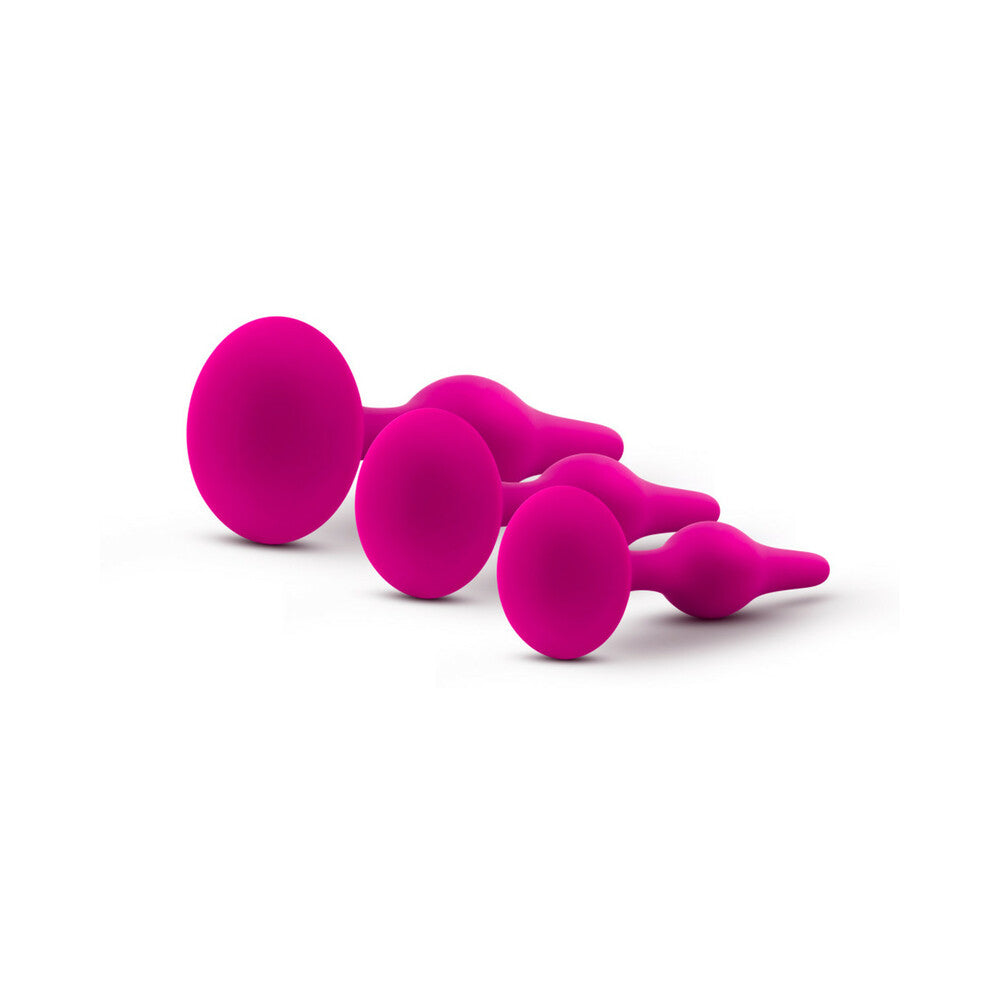 Blush Luxe 3-Piece Silicone Beginner Plug Kit Pink - Fantasies Boutique