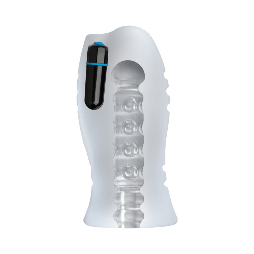 OptiMale Vibrating Stroker - Massage Beads Frost - Fantasies Boutique