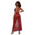Dreamgirl Lace Gown & G-String Garnet Medium Hanging - Fantasies Boutique
