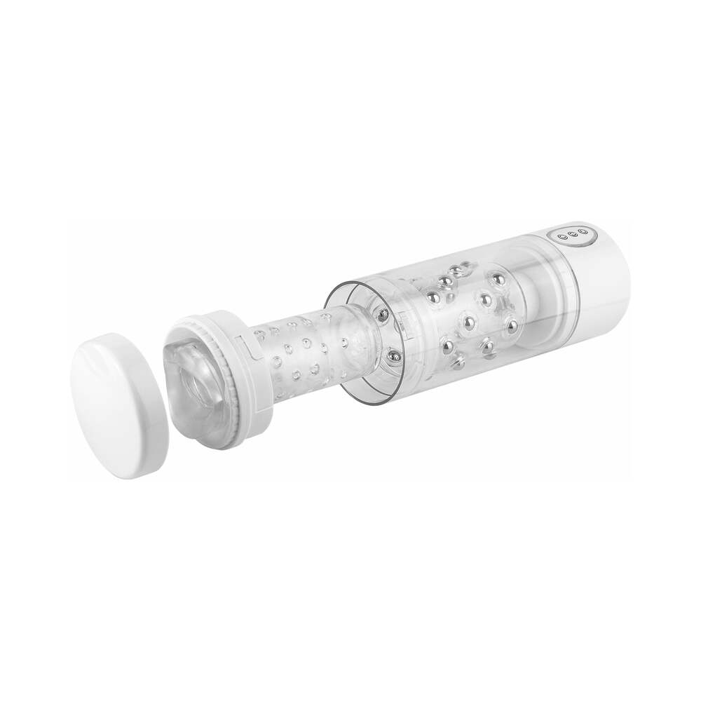 PDX Roto-Bator Pussy Rotating Masturbator Clear/Pink - Fantasies Boutique