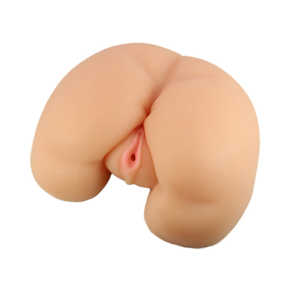 X5 Vibrating Realistic Ass Dual Entry Masturbator Beige - Fantasies Boutique