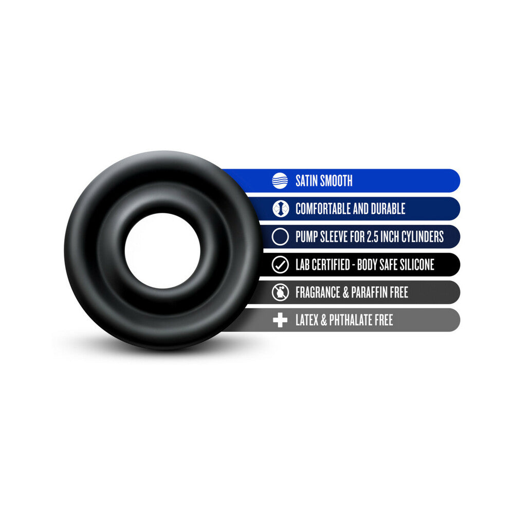 Blush Performance Silicone Pump Sleeve Large Black - Fantasies Boutique