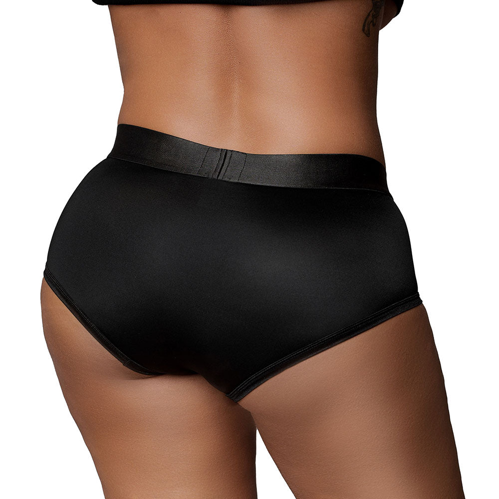 Ouch! Vibrating Strap-on Brief Black XL/2XL - Fantasies Boutique