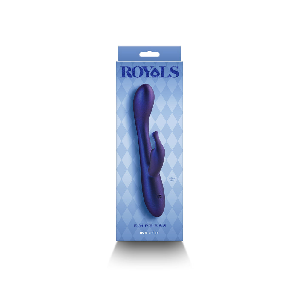 Royals Empress Rabbit Vibrator Metallic Blue - Fantasies Boutique