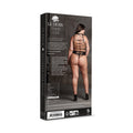 Shots Le Desir Shade Helike XLV 2-Piece with Open Cups, Crop Top & Panty Black Queen Size - Fantasies Boutique