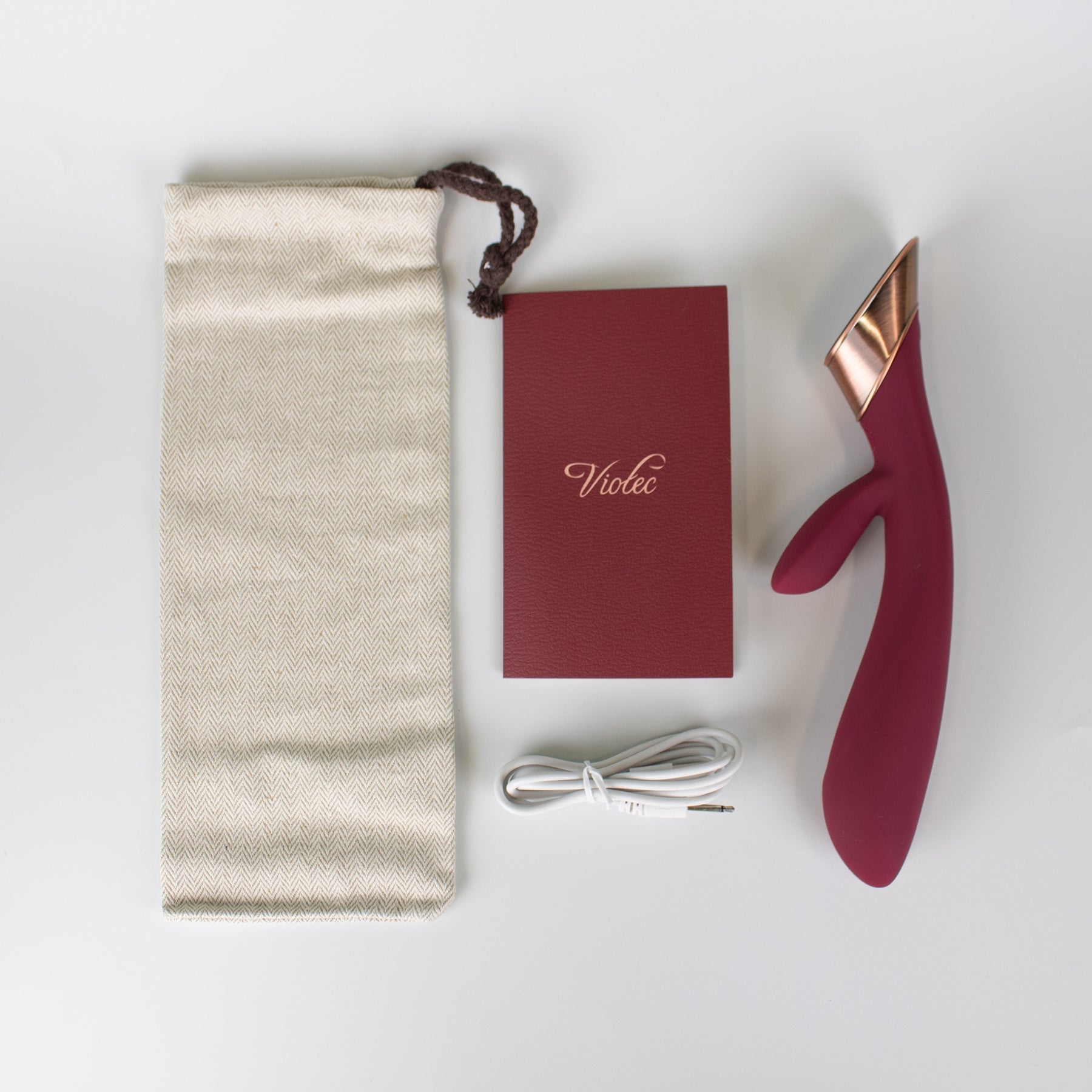 Metis Touch Panel Rabbit Vibrator Wine Red - Fantasies Boutique