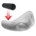 Hunkyjunk Buzzfuck Cock & Ball Sling with Taint Vibrator White Ice - Fantasies Boutique