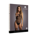 Le Desir Strapless, Crotchless Teddy With Stockings Black O/S - Fantasies Boutique