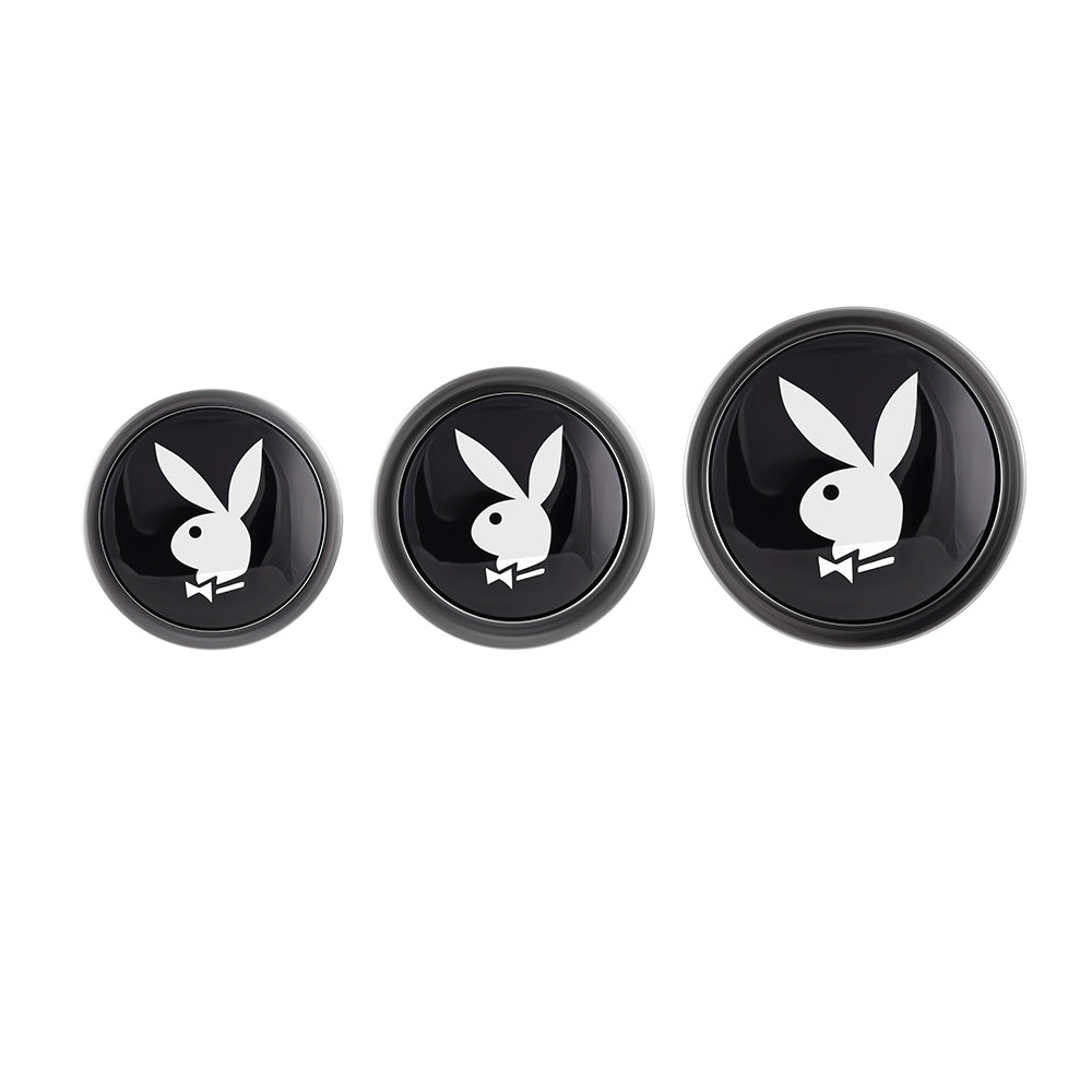 Playboy Pleasure 3 Ways 3-Piece Metal Anal Plug Set Hematite - Fantasies Boutique