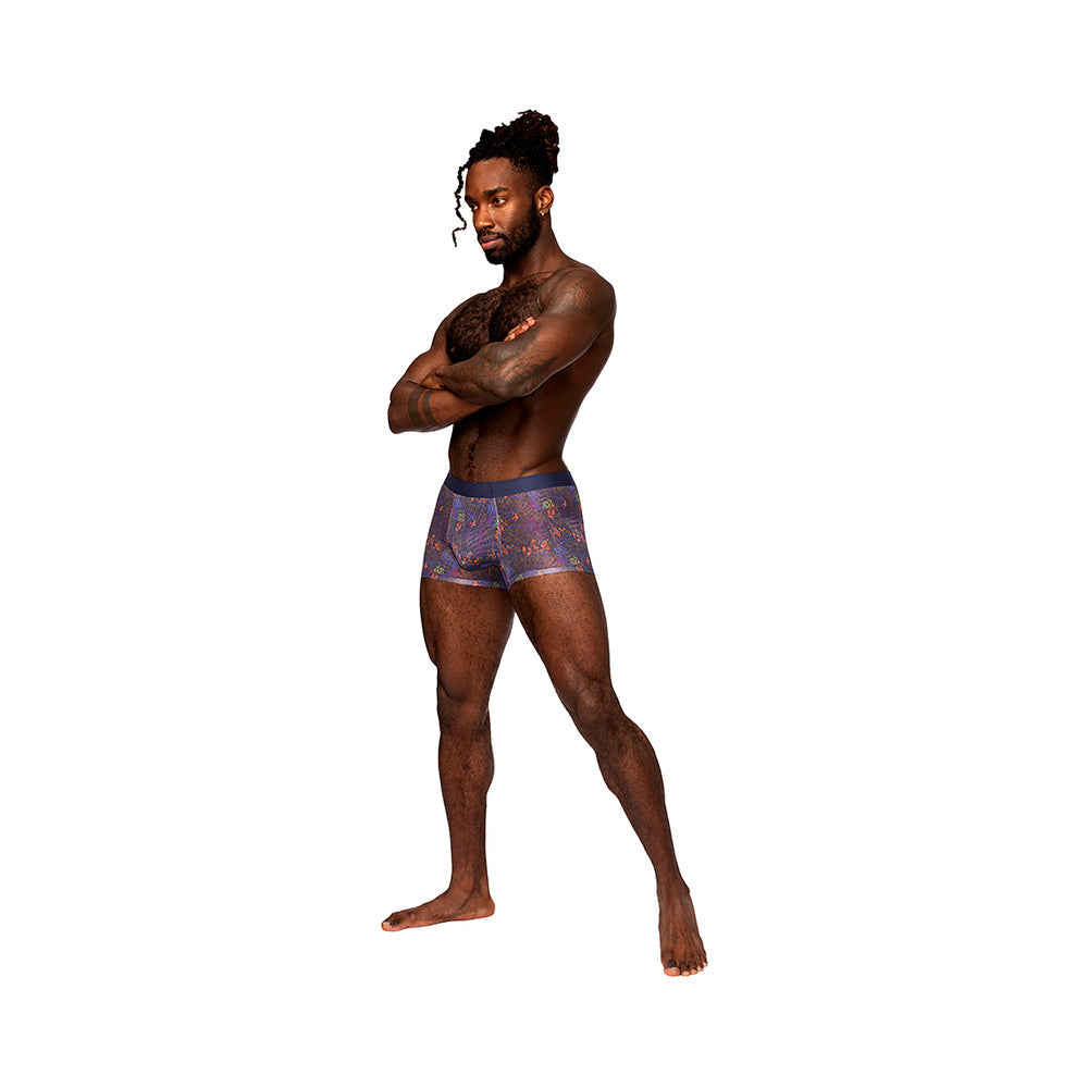 Male Power Sheer Prints Seamless Sheer Short Spatter M - Fantasies Boutique