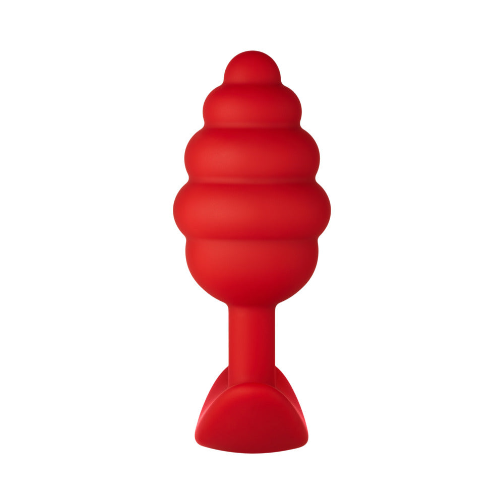 Forto F-83 Spiral Silicone Anal Plug Red