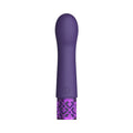 Royal Gems Bijou Rechargeable Curved Silicone Bullet Vibrator Purple