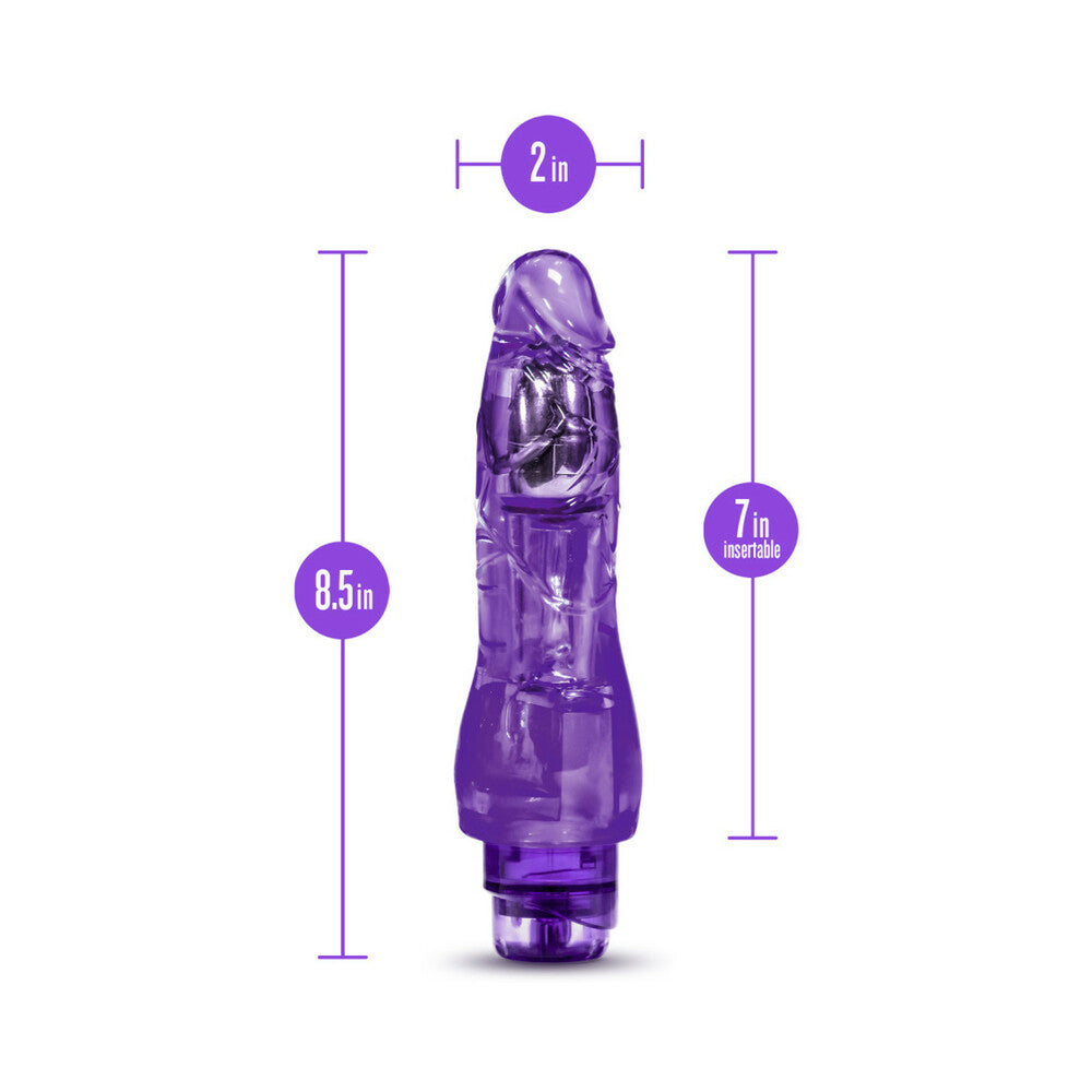Naturally Yours Fantasy Vibe Realistic 8.5 in. Vibrating Dildo Purple - Fantasies Boutique