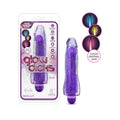 Glow Dicks Molly Color Changing 8 in. Vibrating Dildo Glitter Purple - Fantasies Boutique