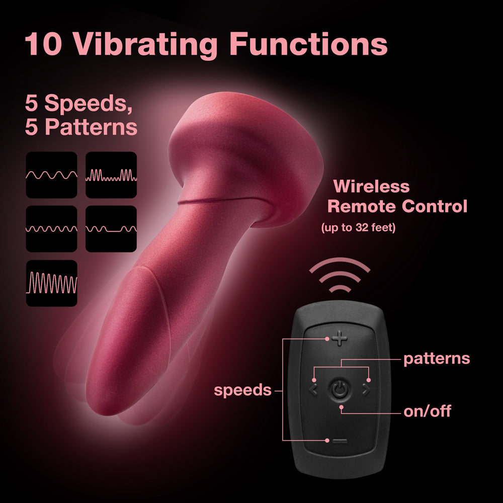 Anal Adventures Matrix Atomic Plug with Remote Martian Wine - Fantasies Boutique