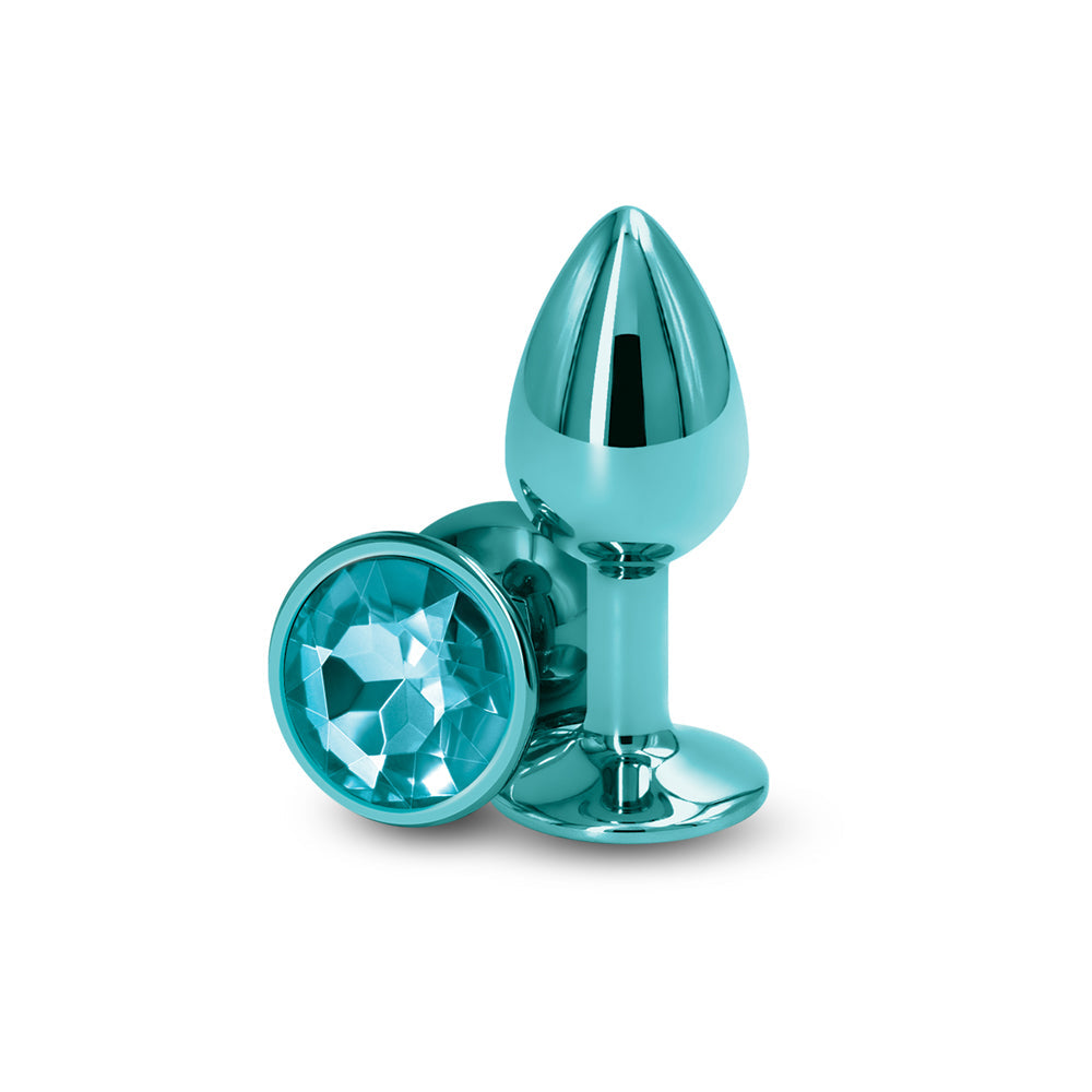 Rear Assets Metal Anal Plug Small Teal - Fantasies Boutique