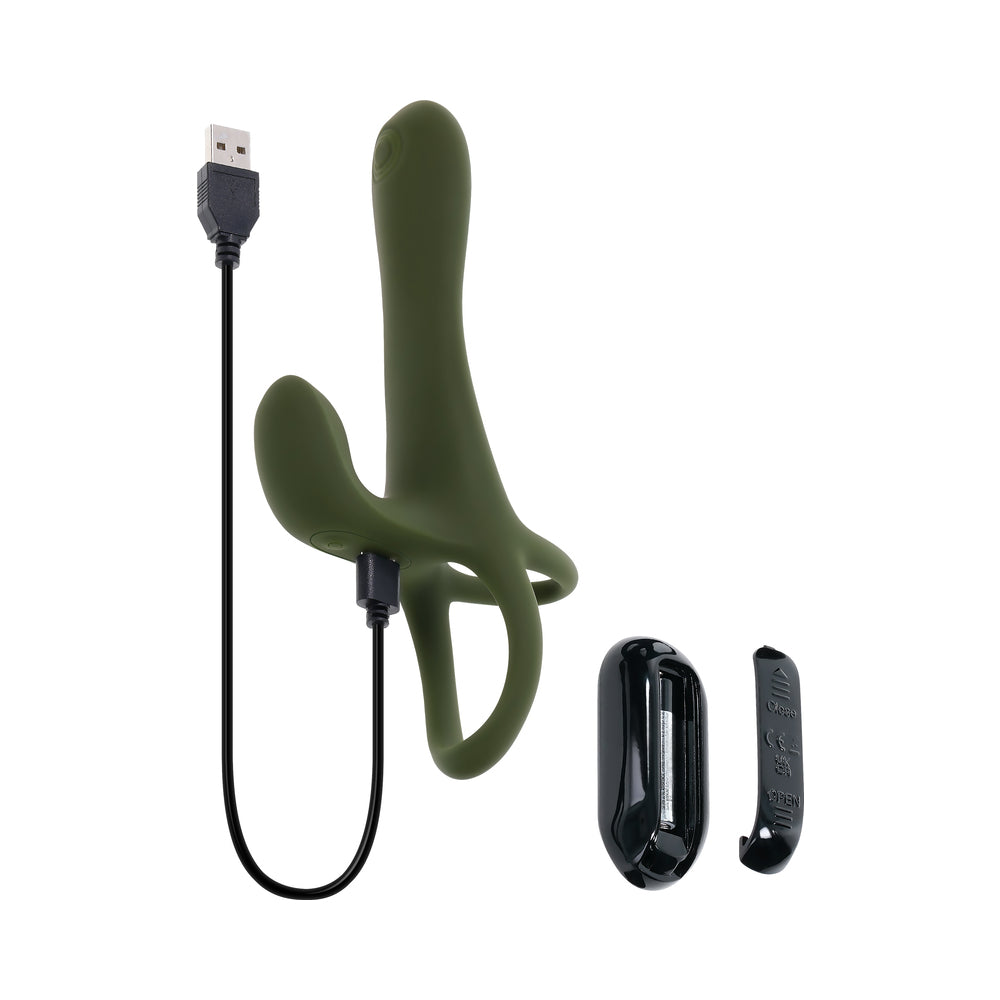 Zero Tolerance Strap Tap & Go  Rechargeable Vibrating Girth Enhancer Silicone Green