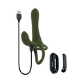 Zero Tolerance Strap Tap & Go  Rechargeable Vibrating Girth Enhancer Silicone Green