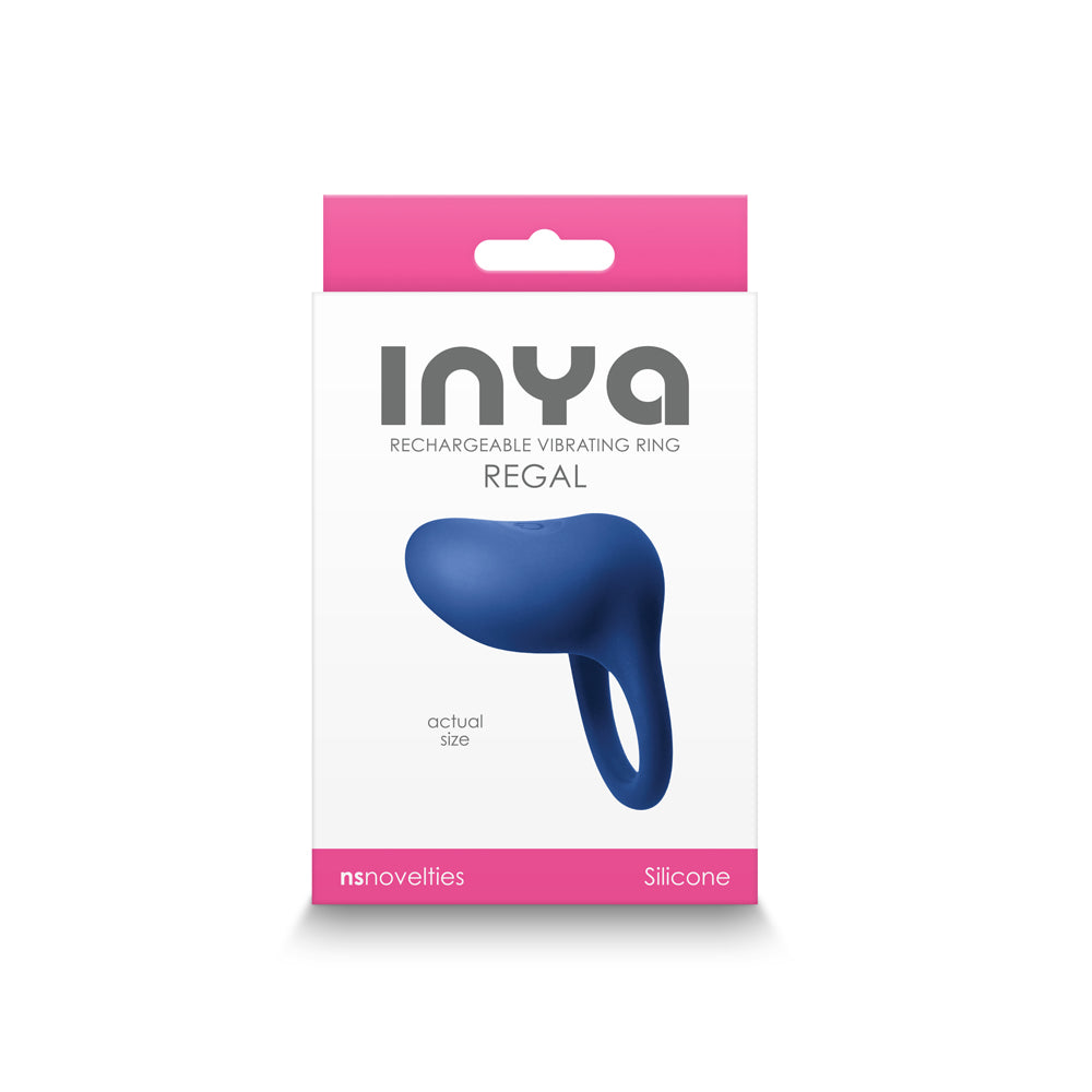 INYA Regal Rechargeable Vibrating Ring Blue - Fantasies Boutique