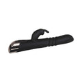 Evolved Rapid Rabbit Rechargeable Thrusting Silicone Vibrator Black - Fantasies Boutique