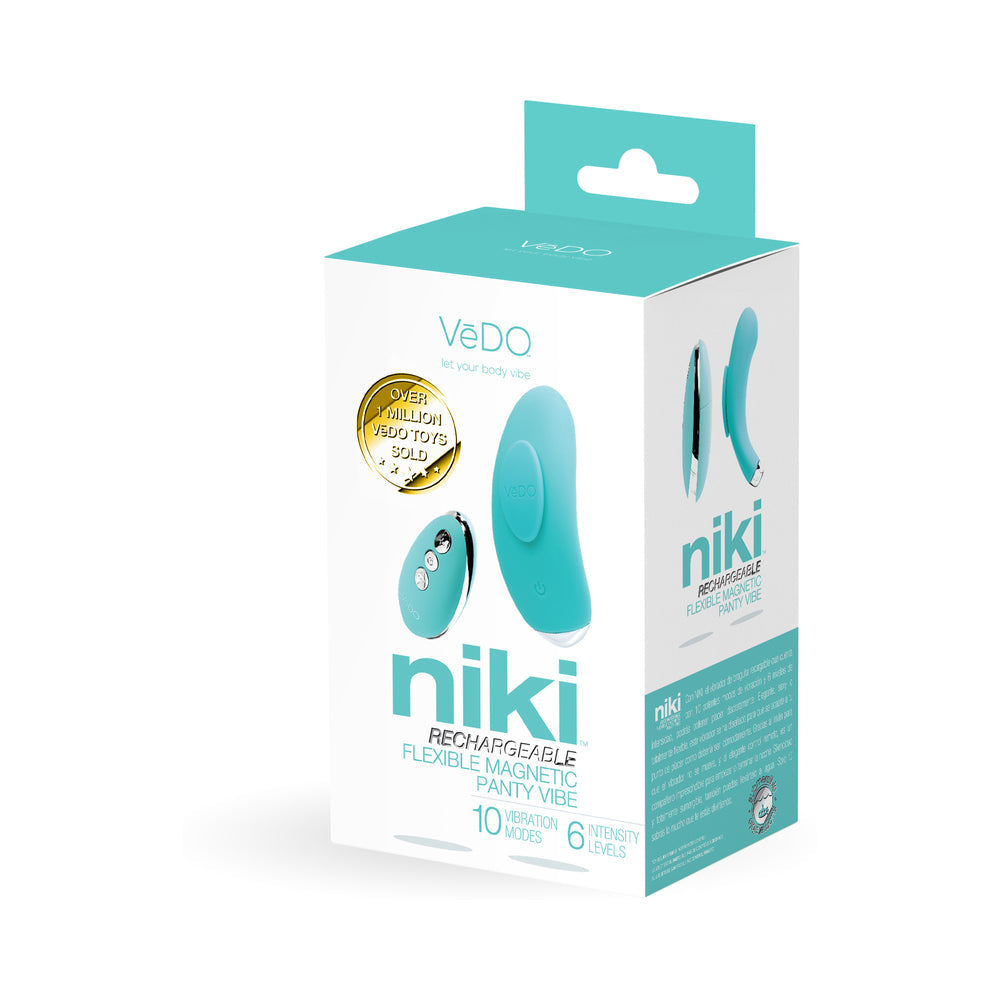 VeDO Niki Rechargeable Panty Vibe Tease Me Turquoise - Fantasies Boutique