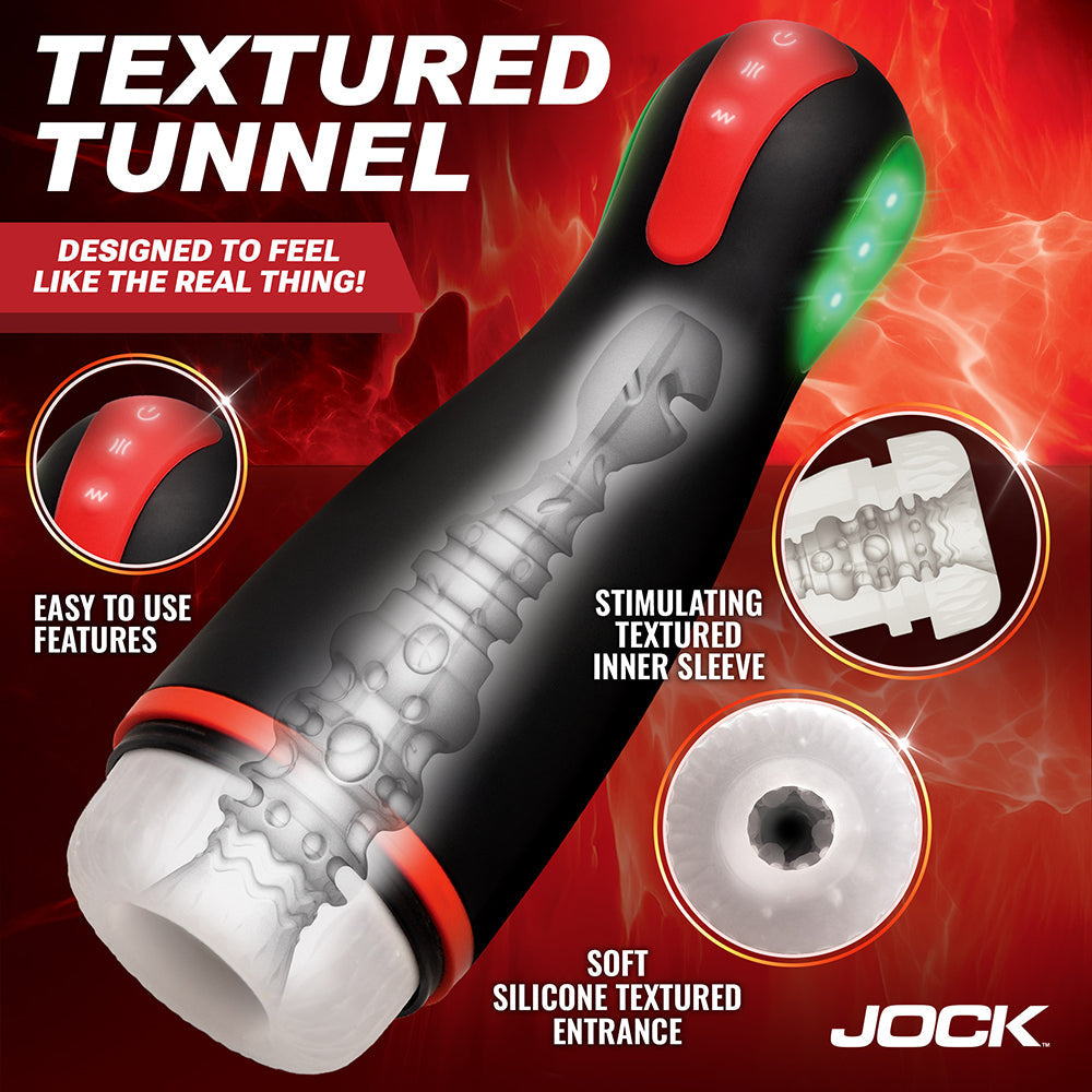 JOCK Advanced Blaze Vibrating, Sucking, & Warming Masturbator