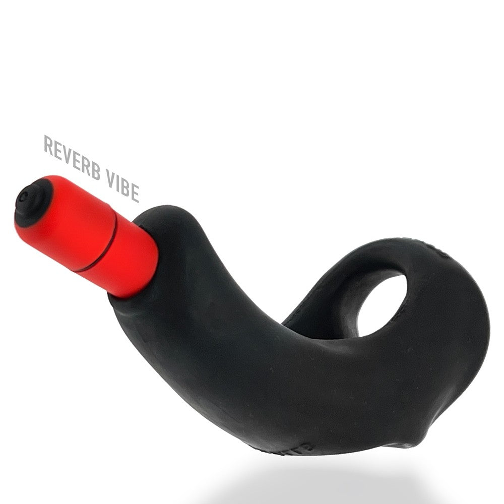 Hunkyjunk Buzzfuck Cock & Ball Sling with Taint Vibrator Tar Ice - Fantasies Boutique