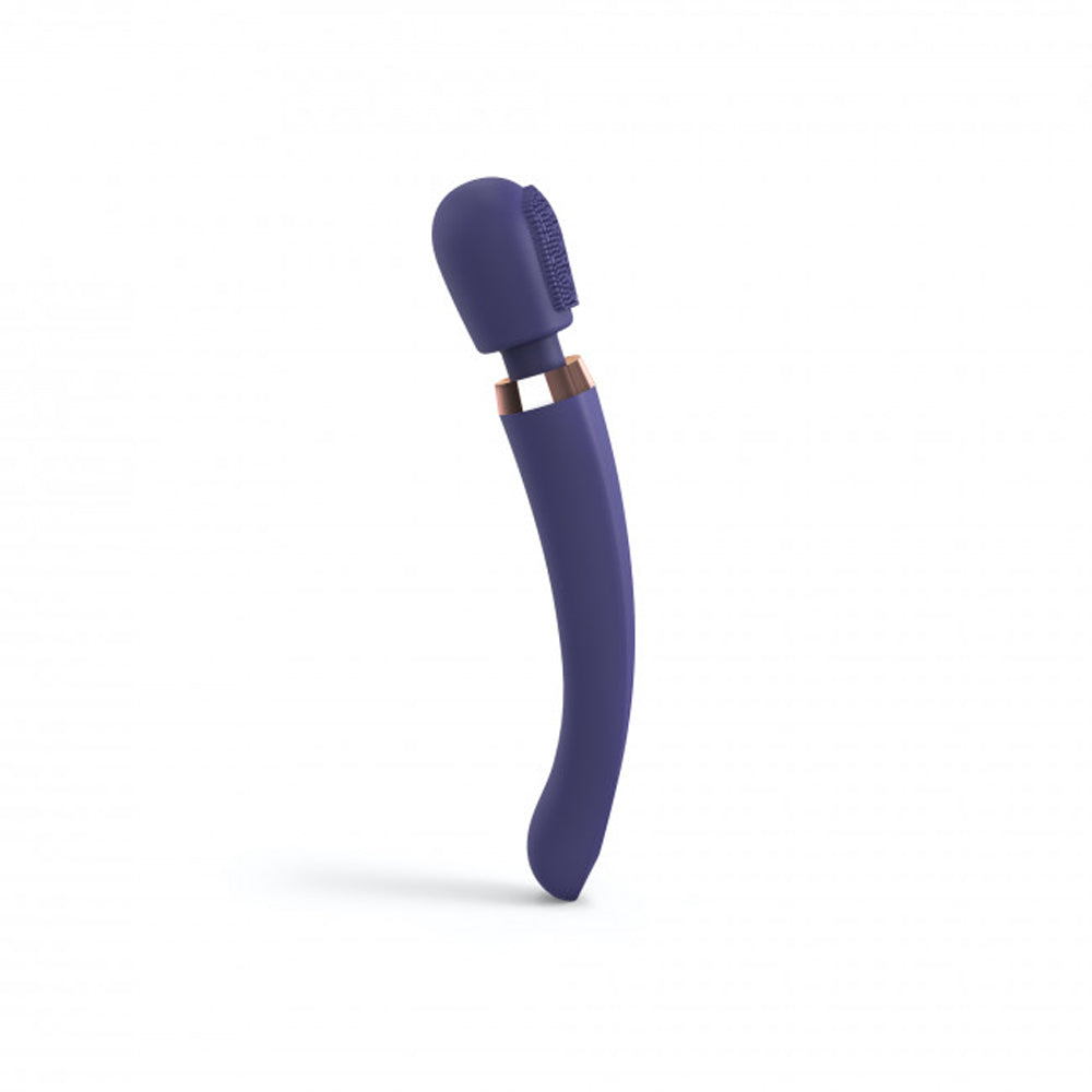 Love to Love Brush Crush Rechargeable Textured Head Wand Vibrator Midnight Indigo - Fantasies Boutique