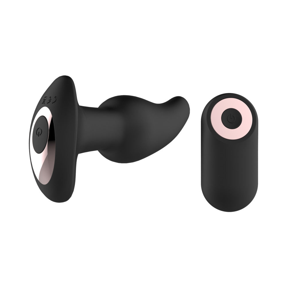 Gender Fluid Twirler Anal Vibe With Remote Silicone Black - Fantasies Boutique