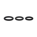 Selopa 3 Ring Circus Cock Ring Set Silicone Black - Fantasies Boutique